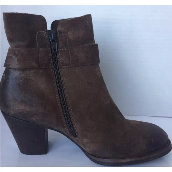 COPY Paul Green Dallas Brown Nubuck Leather Ankle Boot 6 - Picture 2 of 12